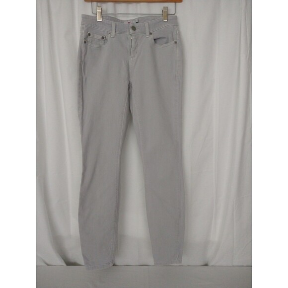 Vineyard Vines Juniors Size 4 Mid Rise Gray Skinny Jeans 5 pocket back to school - Picture 1 of 9